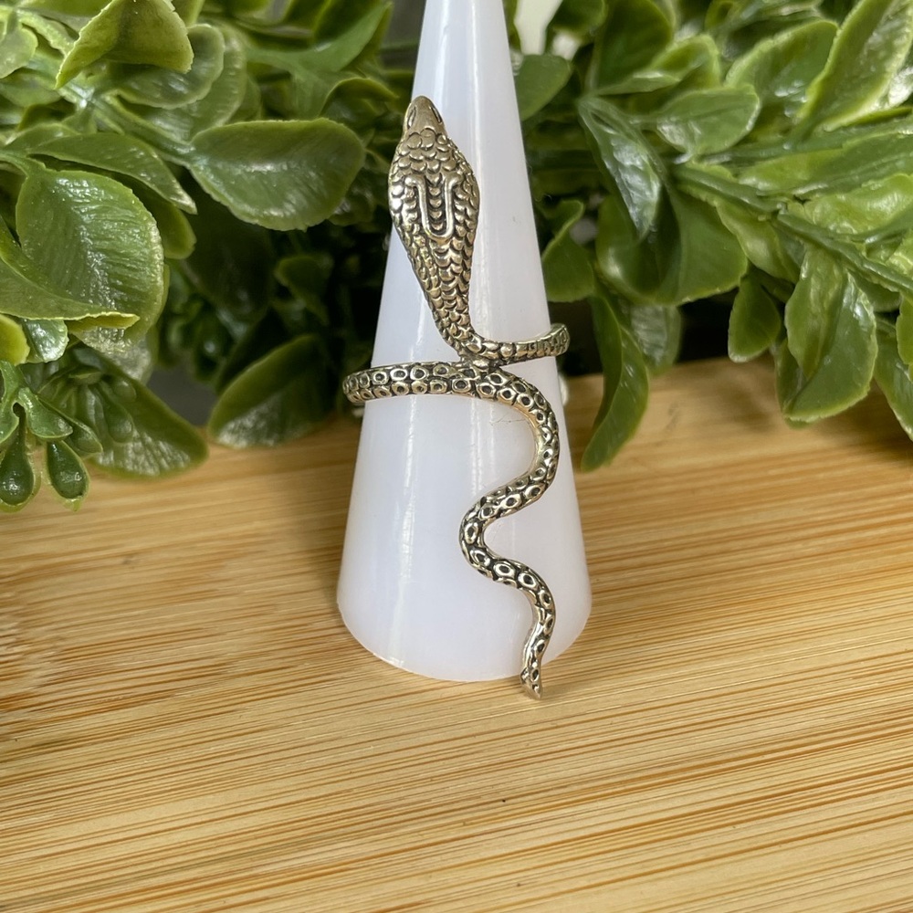 Sterling Silver Snake Ring, Size 8